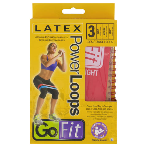 GOFIT POWER LOOPS RESISTANCE BAND 3 PACK BOX