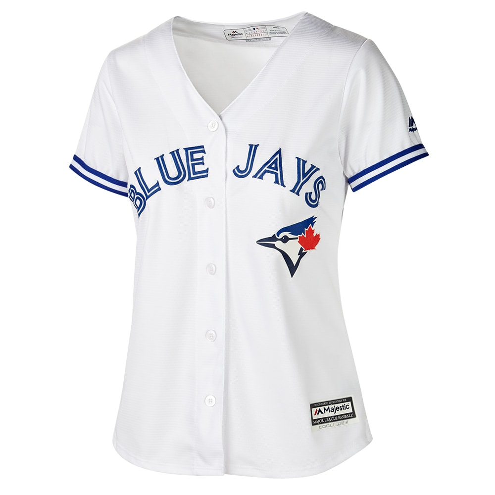 MAJESTIC WOMEN'S TORONTO BLUE JAYS COOLBASE REPLICA HOME JERSEY