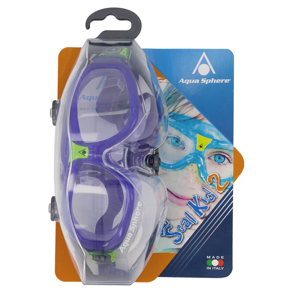 aqua sphere junior goggles AQUA SPHERE JR SEAL KID 2 GOGGLE VIOLET/LIME – National Sports