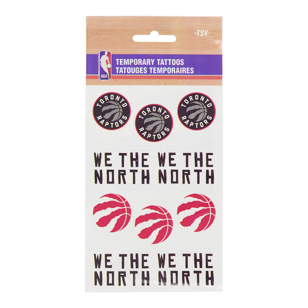 THE SPORTS VAULT TORONTO RAPTORS WE THE NORTH TATTOO SHEET