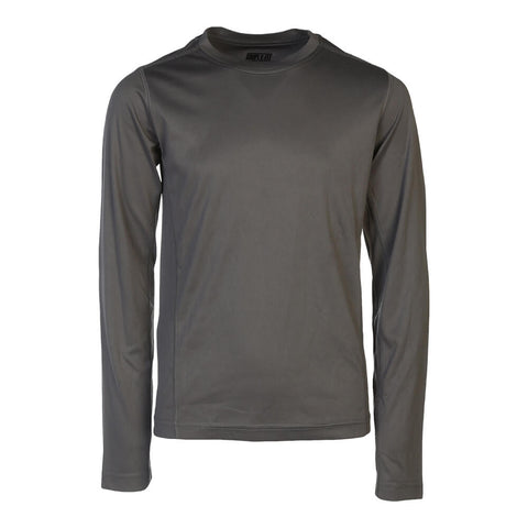 SIMPLY FIT ATHLETICS BOYS LONG SLEEVE TECH TOP SMOKED PEARL