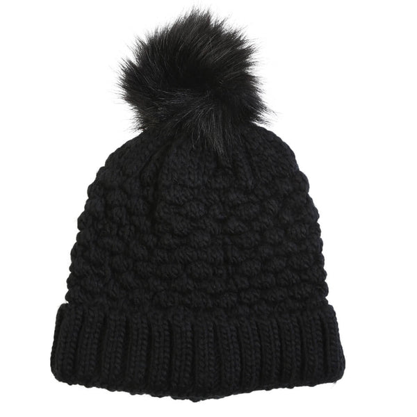 GREAT NORTHERN WOMEN'S PINEAPPLE KNIT TOQUE BLACK