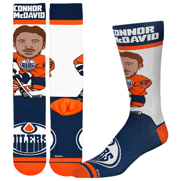 FBF ORIGINALS MEN'S EDMONTON OILERS NHL # PLAYER SOCKS MCDAVID