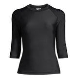 RIPZONE WOMEN'S LUNELIA II 3/4 RASHGAURD BLACK