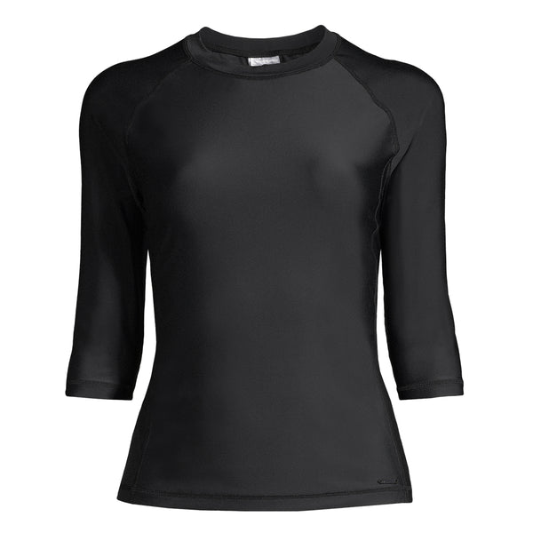 RIPZONE WOMEN'S LUNELIA II 3/4 RASHGAURD BLACK