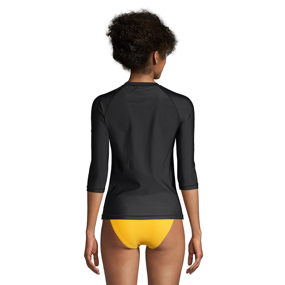 RIPZONE WOMEN'S LUNELIA II 3/4 RASHGAURD BLACK