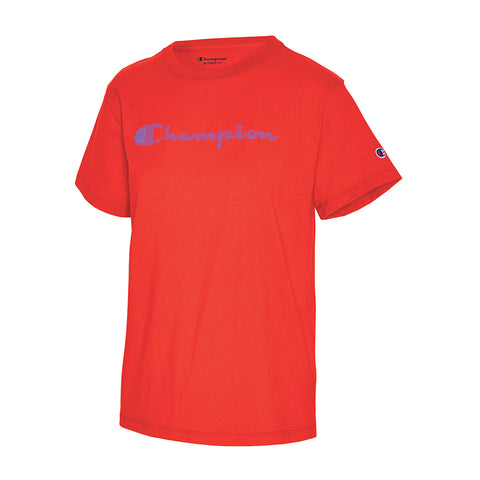 CHAMPION WOMEN'S CLASSIC TEE RED FLAME