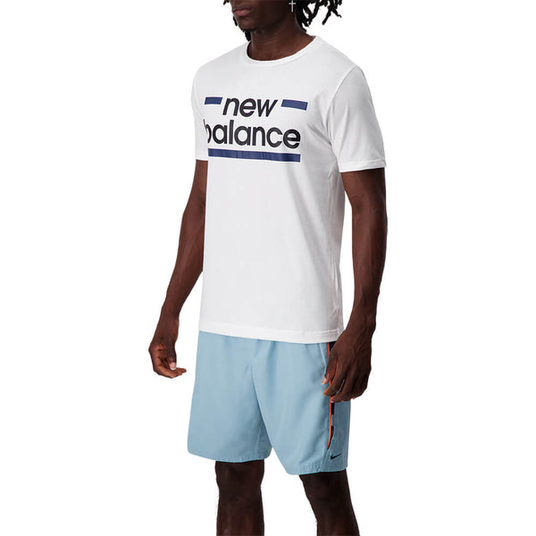 NEW BALANCE MEN'S CLASSIC POCKET SHORT SLEEVE TOP WHITE