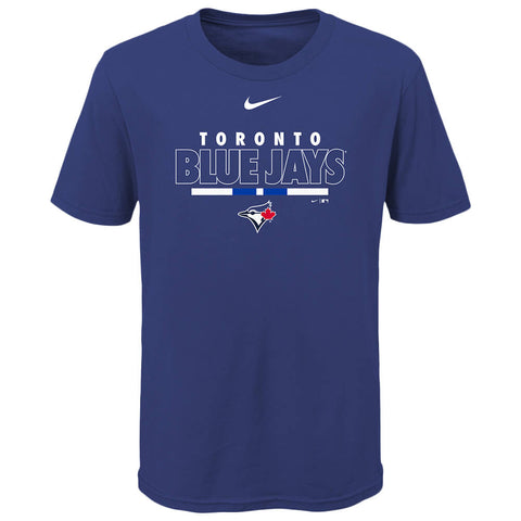 OUTERSTUFF NIKE YOUTH TORONTO BLUE JAYS TEAM HIGHLIGHT SHORT SLEEVE TOP