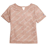 CHAMPION WOMEN'S HERITAGE TEE PRINT CHAMPION OUTLINE SCRIPT DREAM PINK