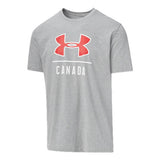UNDER ARMOUR MEN'S BADGE LOGO CANADA SHORT SLEEVE TOP GREY