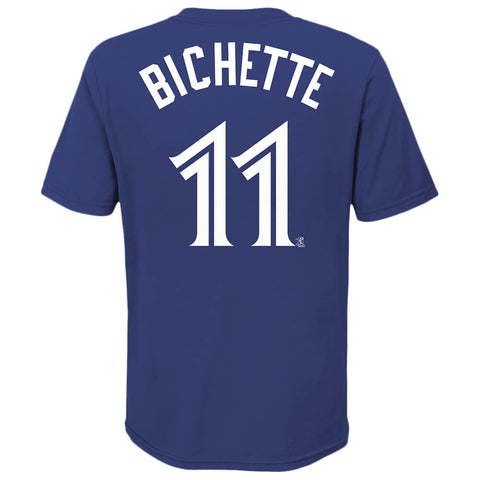 OUTERSTUFF YOUTH TORONTO BLUE JAYS BICHETTE NAME AND NUMBER SHORT SLEEVE TOP BLUE