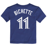 OUTERSTUFF 4-7 TORONTO BLUE JAYS BICHETTE NAME AND NUMBER SHORT SLEEVE TOP BLUE