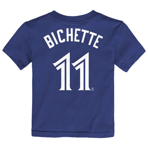 OUTERSTUFF 2T-4T TORONTO BLUE  JAYS BICHETTE NAME AND NUMBER SHORT SLEEVE TOP BLUE