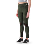 ELLE SPORTSWEAR WOMEN'S MESH KNEE LEGGING MOSS MIX