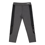 ELLE SPORTSWEAR WOMEN'S MESH BACK KNEE CAPRI CHARCOAL