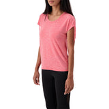 ELLE SPORTSWEAR WOMEN'S SHOULDER TIE SHORT SLEEVE TEE FUSHIA