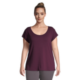 DIADORA WOMEN'S ESSENTIAL TEE POTENT PURPLE PLUS SIZES XXL-1X