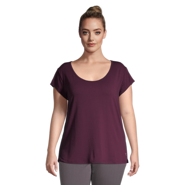 DIADORA WOMEN'S ESSENTIAL TEE POTENT PURPLE PLUS SIZES XXL-1X