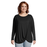 DIADORA WOMEN'S FREE FLOW LONG SLEEVE BLACK PLUS SIZES XXL-1X