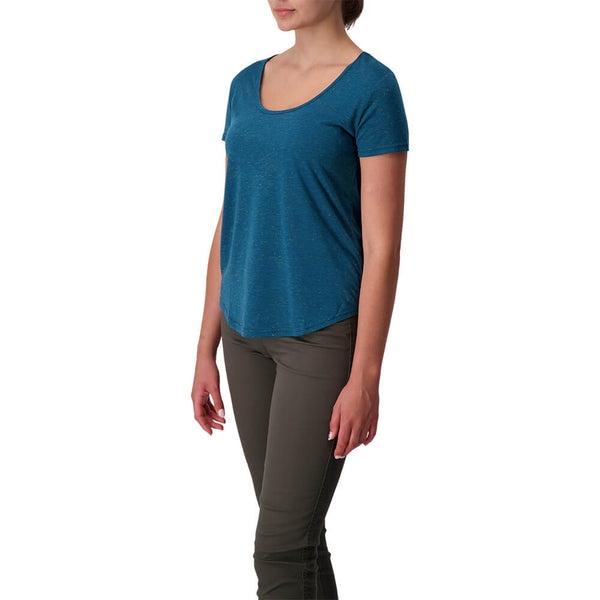 RIPZONE WOMEN'S CITRON LUREX TEE LEGION BLUE