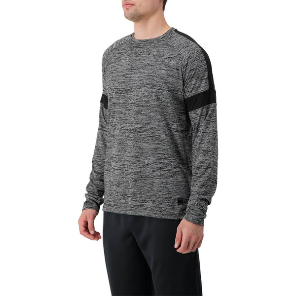 BURNSIDE MEN'S LONG SLEEVE CREW TOP DARK GREY