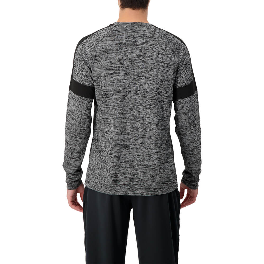 BURNSIDE MEN'S LONG SLEEVE CREW TOP DARK GREY