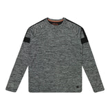 BURNSIDE MEN'S LONG SLEEVE CREW TOP DARK GREY