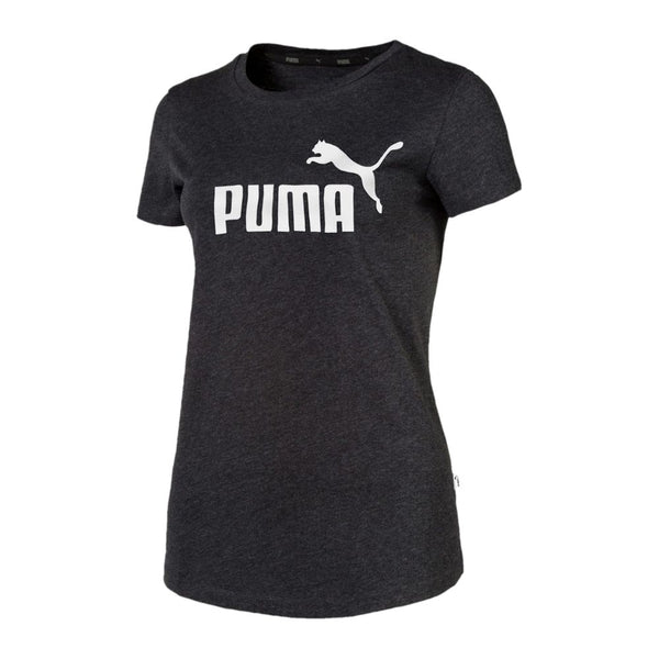 PUMA WOMEN'S ESSENTIAL LOGO TEE DARK GREY