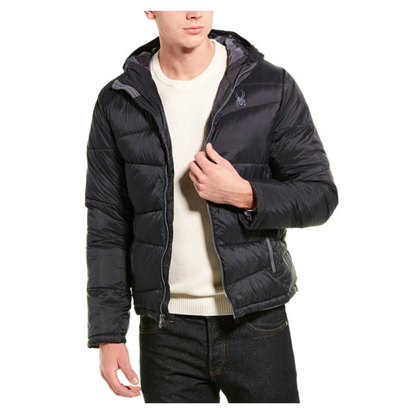 SPYDER MEN'S PUFFER INSULATED JACKET BLACK