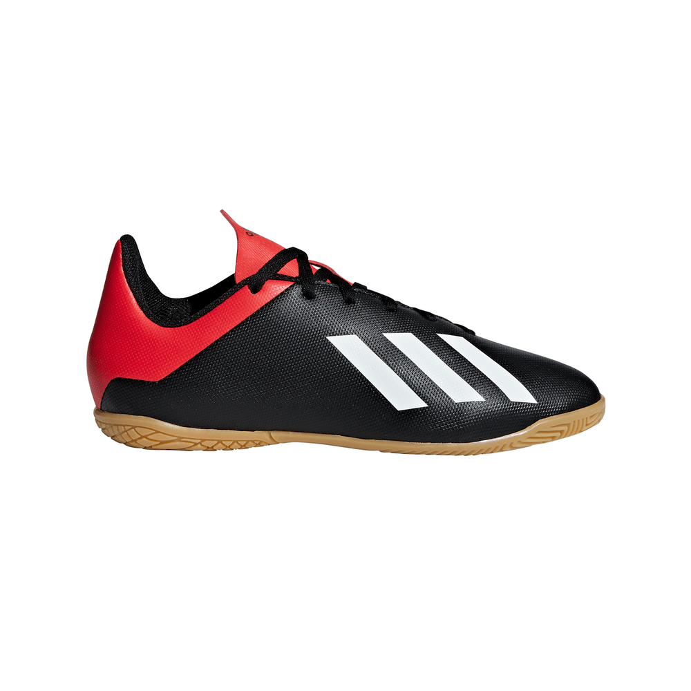 ADIDAS JUNIOR X 18.4 INDOOR SOCCER CLEAT RED WHITE BLACK
