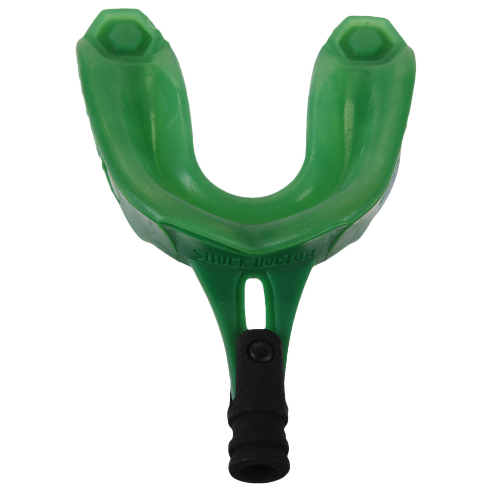 SHOCK DOCTOR ADULT GEL MAX GREEN MOUTHGUARD WITH STRAP