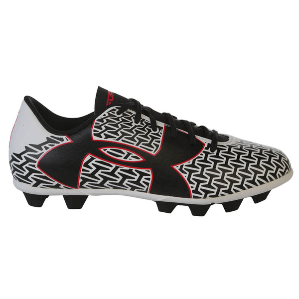 UNDER ARMOUR JR CG FORCE 2.0 HG WHITE RED BLACK SOCCER CLEAT