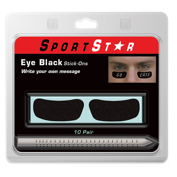 SIDELINES EYE BLACK STICK ONS WITH PEN