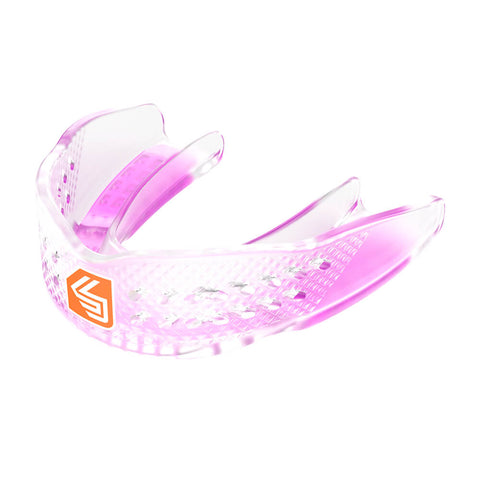 SHOCK DOCTOR WOMENS SUPERFIT BASKETBALL CLEAR PINK MOUTHGUARD