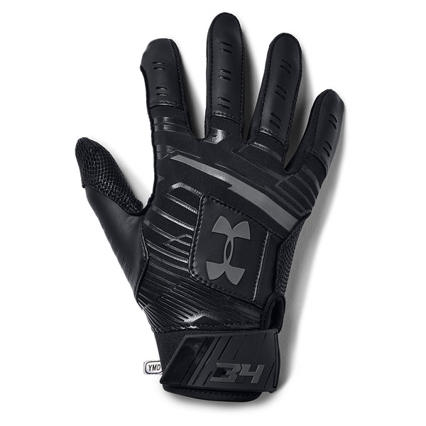 UNDER ARMOUR YOUTH  BATTING GLOVE HARPER HUSTLE 18 BLACK