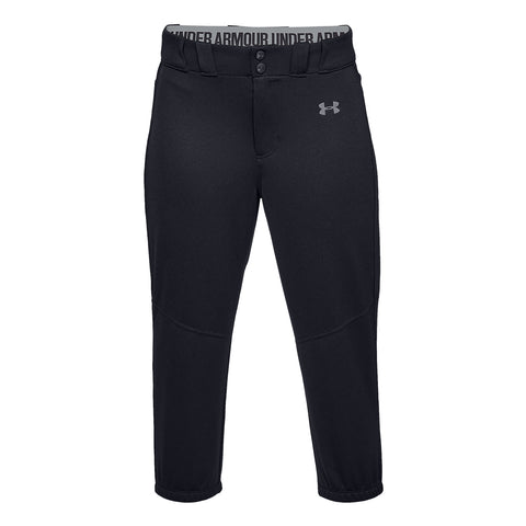 UNDER ARMOUR WOMEN'S CROPPED BLACK SOFTBALL PANT