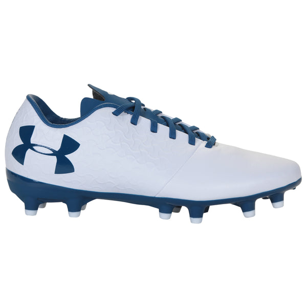 UNDER ARMOUR WOMEN'S MAGNETICO SELECT FG WHITE/BLUE SOCCER CLEAT