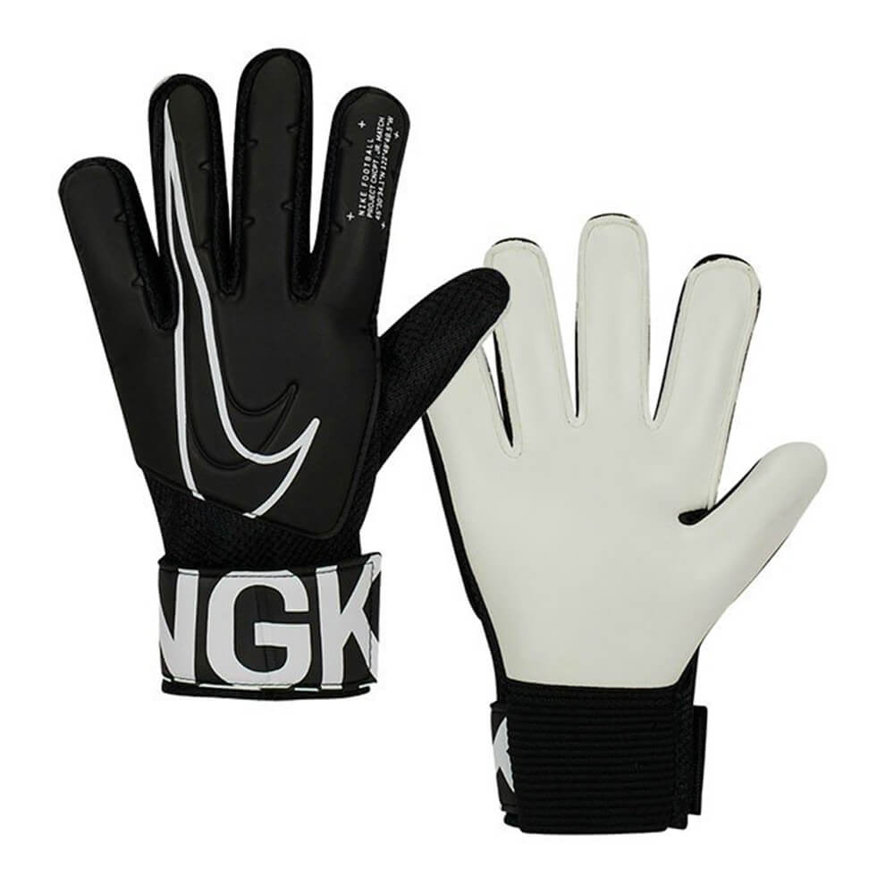NIKE JUNIOR MATCH BLACK/WHITE GOALKEEPER GLOVES – National Sports