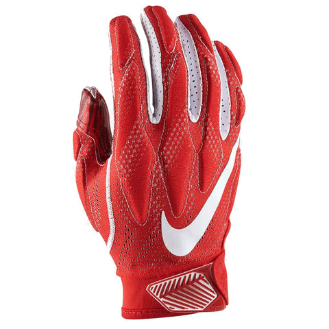 NIKE MEN'S SUPERBAD 4.5 RED/RED/WHITE FOOTBALL GLOVE