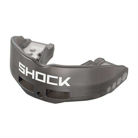 SHOCK DOCTOR INSTA-FIT TRANS BLACK/CLEAR AGES 5-8 MOUTHGUARD