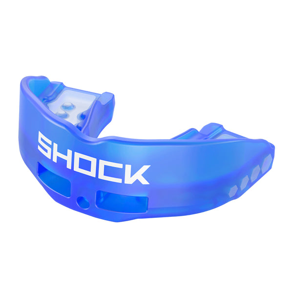 SHOCK DOCTOR INSTA-FIT TRANS BLUE/CLEAR AGES 5-8 MOUTHGUARD