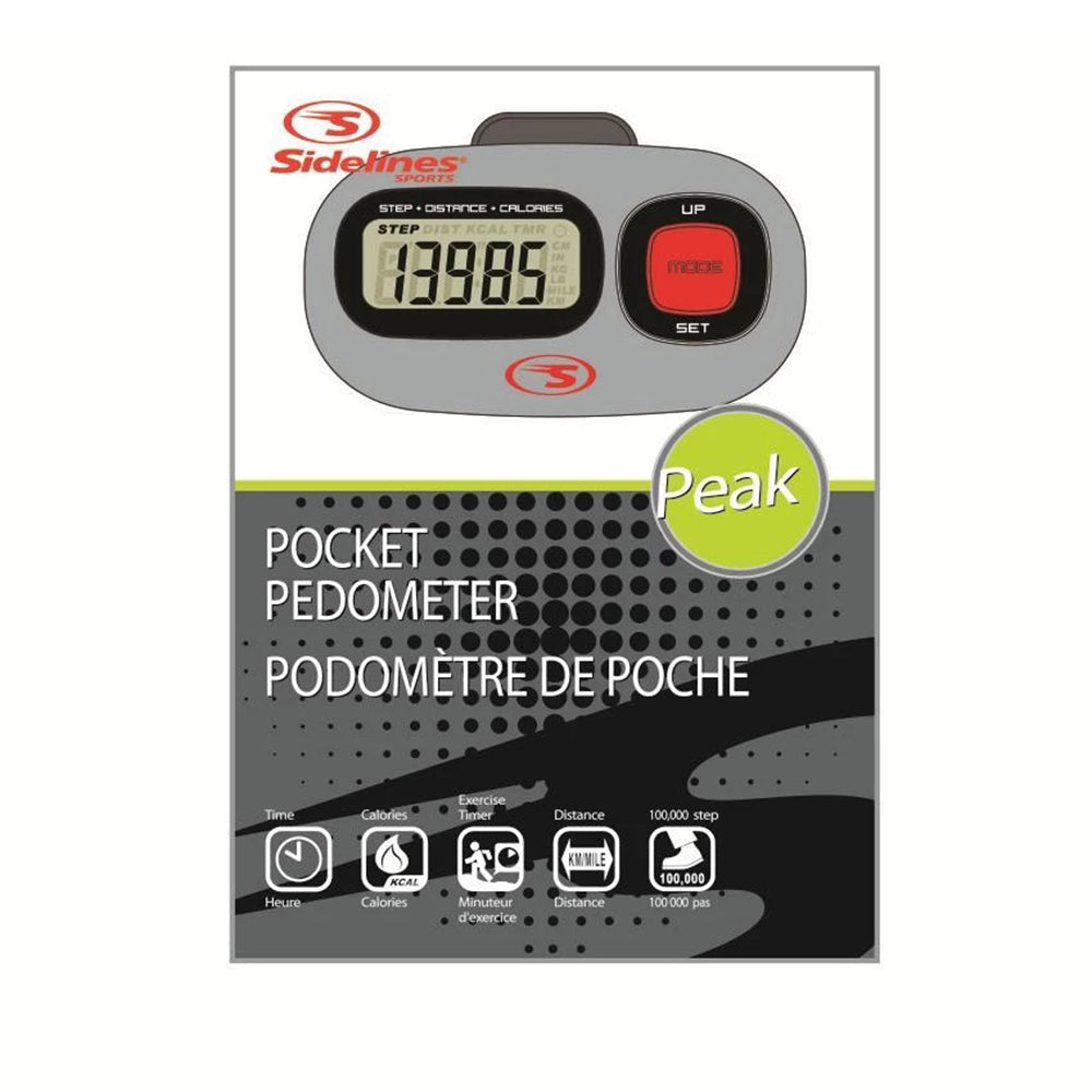 Podometer Side SIDELINES PEAK POCKET PEDOMETER – National Sports