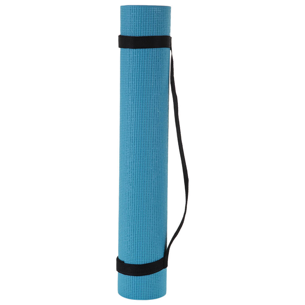 ZENZATION 1/4'' YOGA STICKY MAT WITH STRAP - TEAL NO LABEL