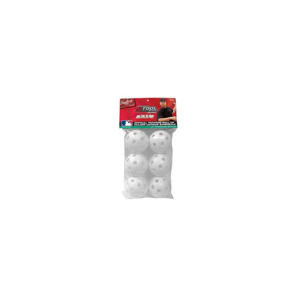 RAWLINGS 9 INCH WIFFLE BALL WHITE 6 PACK