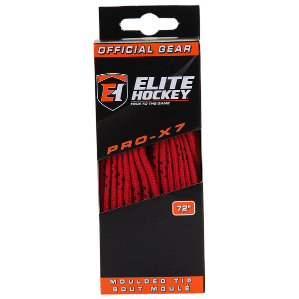 ELITE PRO X7 HOCKEY SKATE LACES RED 72 INCH