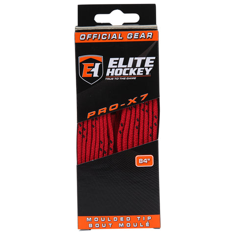 ELITE PRO X7 HOCKEY SKATE LACES RED 84 INCH