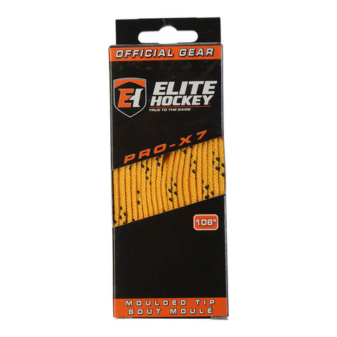 ELITE PRO X7 SKATE LACES YELLOW 108 INCH