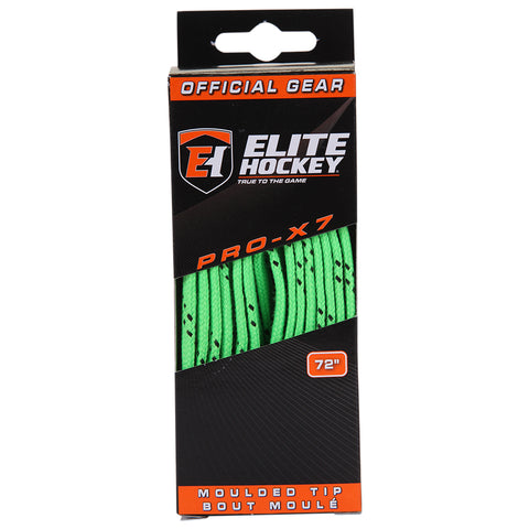 ELITE PRO X7 HOCKEY SKATE LACES LIME 72 INCH