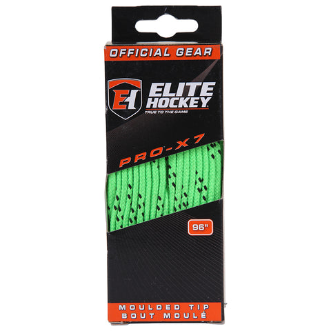 ELITE PRO X7 HOCKEY SKATE LACES LIME 96 INCH
